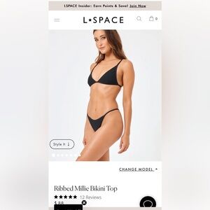 Ribbed Millie L*Space Bikini Top